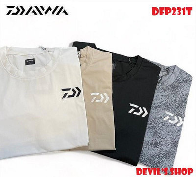 DAIWA 23年新款 DFP231T 刺繡短袖上衣 彈力 涼感 舒適 M號
