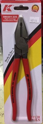 德國K牌工具 KETECH 鋼絲鉗 台灣製 德國DIN規範 080201-225