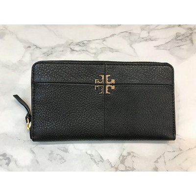 TORY BURCH TB 金色LOGO荔枝紋長夾