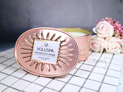 Voluspa 美國 香氛精油蠟燭 普羅塞克玫瑰 Prosecco Rose 12oz 鐵罐 全新 雙芯