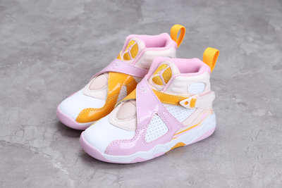 Air Jordan 8“Arctic Punch” 新款 白粉色 經典皮革 童鞋 580529-816[飛凡男鞋]