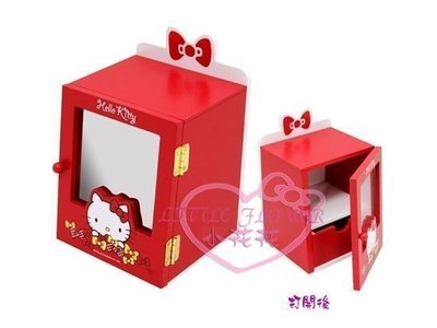 ♥小公主日本精品♥ Hello Kitty凱蒂貓斜鏡收納盒 置物盒 飾品收納盒 化妝收納桌上鏡 12009701