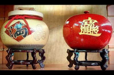 【Aileenの藝品小舖】董明長陶藝大師名作  五行招財納福聚寶甕、聚寶盆（B4）台灣製造