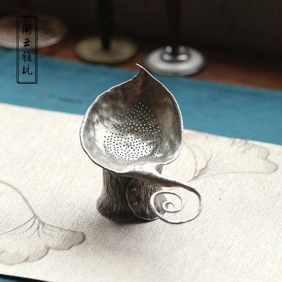新款日式純手工純銀茶漏網茶葉過濾茶濾器創意茶器配件功夫茶具