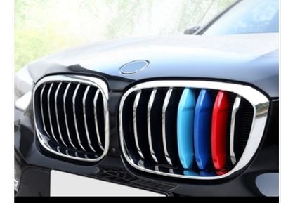 台中bbcar BMW X3/G01 2018年後 X4/G02 改裝水箱罩中網(標準7片參考商品)三色水箱護罩飾條