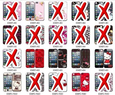 2.【出清】正版 Hello Kitty 彩繪螢幕保護貼 (正反面)，iPhone 5/5S/SE 專用