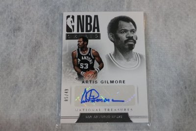 2017-18 大國寶 NBA Greats Auto Artis Gilmore 限量49張簽名卡~名人堂球星