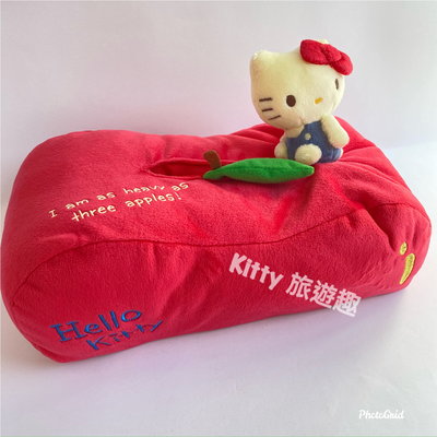 [Kitty 旅遊趣] Hello Kitty 面紙套 造型面紙盒套 凱蒂貓 紅色 粉色