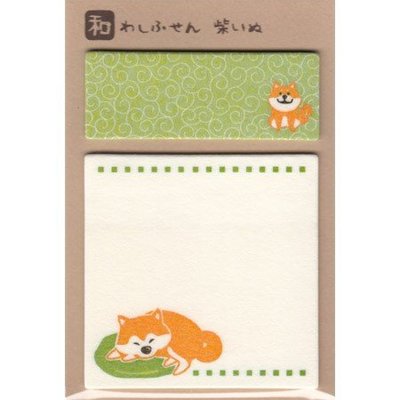 【莫莫日貨】日本製 PINE BOOK 柴犬 日本和紙 便利貼組 memo貼 留言貼 重點貼 LS00453