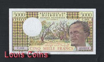 【Louis Coins】B530-DJIBOUTI-1979-2002吉布地紙幣,5.000 Francs