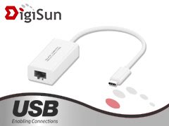 【開心驛站】DigiSun UB321 USB Type-C to Ethernet乙太網路轉接器