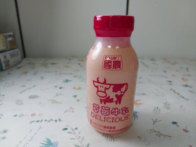國農草莓牛乳PP瓶215ml(效期:2024/01/02)市價25元特價19元