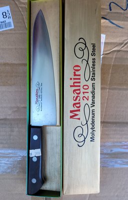 日本【正廣】高級鉬釩鋼牛刀21公分。日本正廣。日本高級牛刀