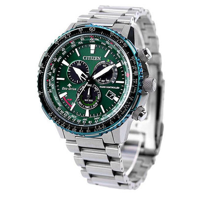 預購 CITIZEN CB5004-59W 星辰錶 46mm PROMASTER 光動能 電波 綠色面盤 男錶