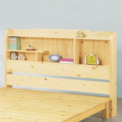 【生活家傢俱】HT-357-8：5尺置物實木床頭片【台中家具】雙人床頭板 原木色 北歐風 台灣製造