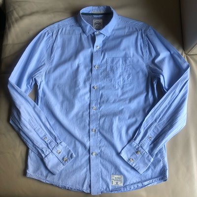 [品味人生] 保證正品 SUPERDRY 藍色 長袖襯衫 休閒襯衫  size XL