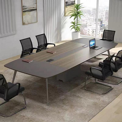 會議桌小型會議桌辦公桌簡約現代板式長條培訓洽談桌椅組合6-15人工作臺
