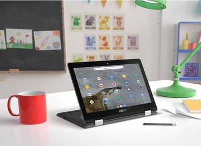 華碩 Google Chromebook Flip C214 翻轉觸控筆電 ASUS平板 軍規 防潑水鍵盤 適合學生兒童