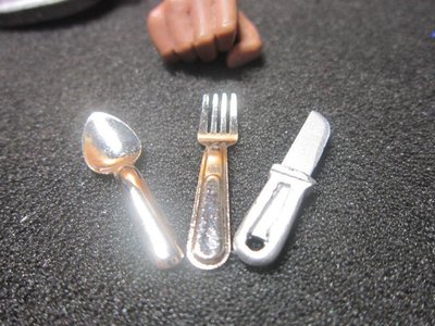 U5伙房單位 DID二戰美軍款1/6金屬製餐具刀叉匙3支 mini模型