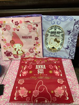 Anna Sui&amp; Sanrio聯名時尚托特手提袋-美樂蒂款 Hello Kitty款 玫瑰款（編號30-）