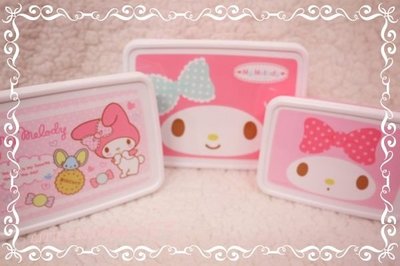 ♥小花花日本精品♥Hello Kitty日本製美樂蒂多合一三入+好收納保溫餐盒便當盒萬用盒