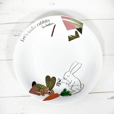 [現貨]日本製 美濃燒 Leo Lionni 兔子陶瓷盤