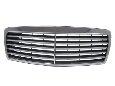 卡嗶車燈 Benz 賓士 E-CLASS W210/T210 95-99 11線 水箱罩/水箱護罩 黑卡夢 電鍍