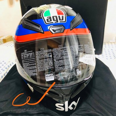 現貨【歐洲進口】 AGV K1 VR46 Sky Racing 廠隊彩繪 全罩安全帽 送防塵袋 K-1 義大利 有壓尾