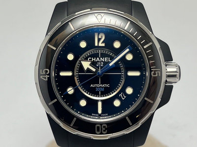 【黃忠政名錶】Chanel 香奈兒 J12 H2558 Marine diver 潛水錶 陶瓷錶殼 橡膠錶帶 42mm 自動上鍊 已整理如新 附原廠錶盒