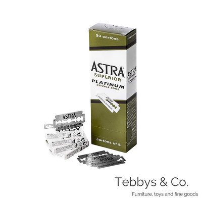 俄羅斯 Astra Superior Platinum 超白金雙面安全刮鬍刀片 20盒100片
