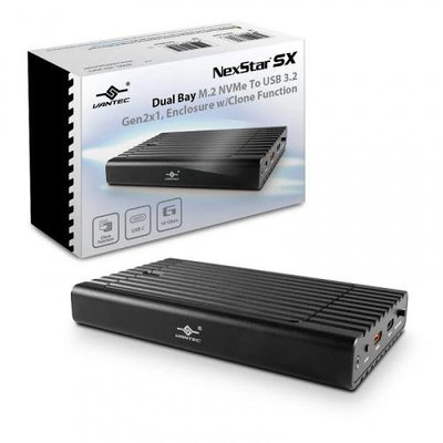 【紐頓二店】凡達克 NexStar SX 雙 M.2 NVMe SSD 轉 USB 3.2 Gen2x1 CLONE 外接盒(NST-242C3 有發票/有保固