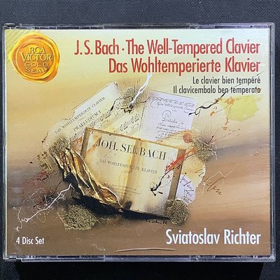 Bach巴哈-平均律鋼琴曲全集 厚殼4CD Sviatoslav Richter李希特/鋼琴 德國Sonopress版