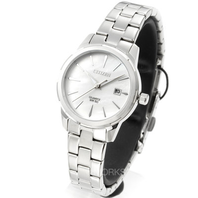 現貨 可自取 CITIZEN EU6070-51D 星辰錶 手錶 28mm 珍珠貝面盤 日期視窗 鋼錶帶 女錶