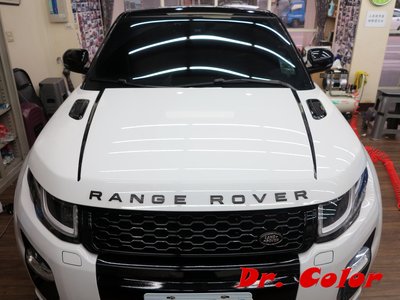 Dr. Color 玩色專業汽車包膜 Range Rover Evoque 高亮黑_前保局部/後蓋局部/尾翼/引擎蓋線條