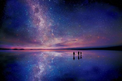 12-508 夜光1000片日本進口拼圖 風景 南美絕景 天空之鏡 星空 玻利維亞 烏尤尼鹽湖