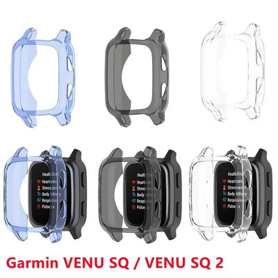 佳明Vivoactive4/4S邊框TPU透明保護套Garmin Venu 2 S SQ Plus手錶透色保護殼