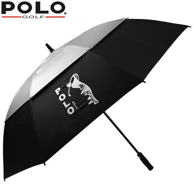 創客優品 polo高爾夫晴雨傘 自動雙層雙人傘 創意長柄 防曬雨傘 防風 GF2300