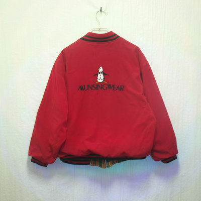 Munsingwear 企鵝牌 雙面穿外套 外套 夾克 紅 格紋 極稀有 日本製 老品 復古 古著 vintage