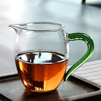 公道杯玻璃公杯茶漏一體分茶器加厚耐熱大容量四方分茶杯套裝