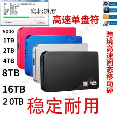 擴容外置移動硬盤USB3.0 2TB/4T/8T/16TB高速超薄單盤符高速