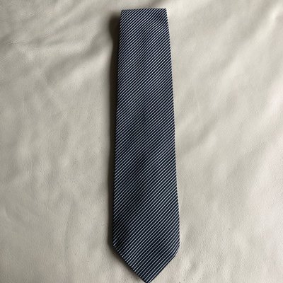 [品味人生]保證正品 Emporio Armani EA 黑白條紋 手打領帶 領帶