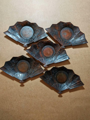 日本 茶托  茶道具 回流 錫 銅 古董1968
