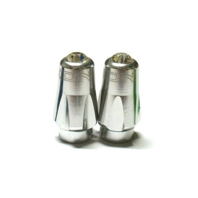 【已售出勿下】XON 司華洛世奇水晶 鋁合金 法式氣嘴蓋 風嘴蓋 一組2個 銀 L20