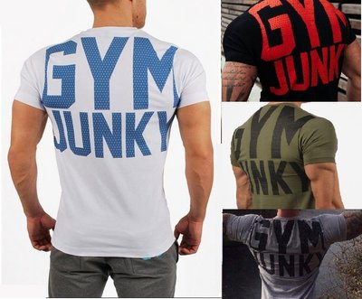 G02001 肌肉小子 GYM JUNKY 短袖T恤 健身T恤 休閒 運動 排汗 速乾 高彈性 焦點服飾