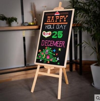 現貨熱銷-實木支架式小黑板掛式創意菜單展示牌家用店鋪廣告板裝飾咖啡店手寫廣LXCFLP