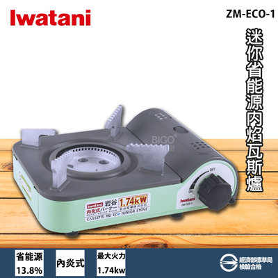 迷你型 日本 Iwatani ZM-ECO-1 迷你省能源內焰瓦斯爐 卡式爐 便攜爐 卡式瓦斯爐 戶外 輕便瓦斯爐