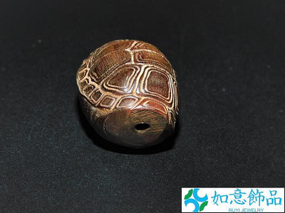 【佛教|藏傳文物】天然氂牛角雕刻龜殼 富甲天下 DIY手串佛珠配飾770697-如意飾品