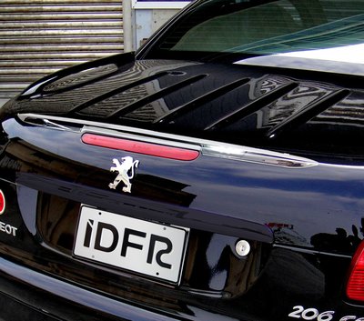 IDFR ODE 汽車精品 PEUGEOT 206CC 鍍鉻尾翼 後導流板 改裝 配件