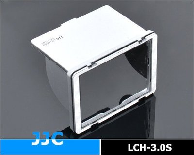我愛買JJC可收折少反光3.0"遮陽罩3英吋LCD液晶螢幕遮光罩LCH-3.0S適無反數位相機遮光罩錄影觀景器攝影取景器