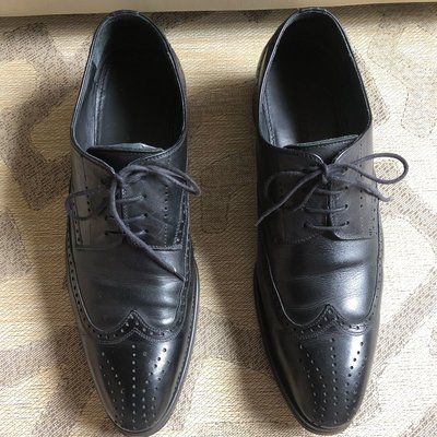 [品味人生2]保證正品 LOUIS VUITTON LV 黑色 正式 皮鞋 size UK 8 .5 euro 43